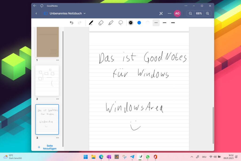 Screenshot von GoodNotes für Windows