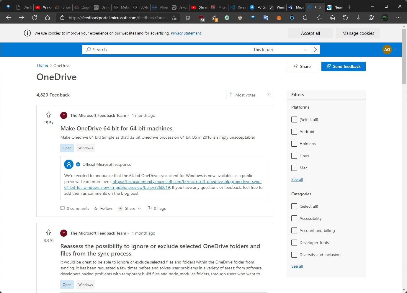 Microsofts neues Feedback-Portal für Verbesserungsvorschläge