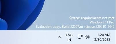 Windows 11: Systemanforderungen werden nicht erfüllt Wasserzeichen entfernen